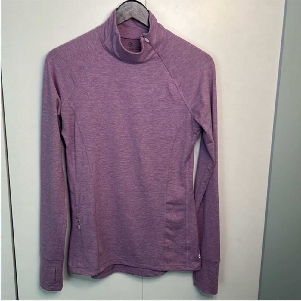 GapFit Mock Neck with Zipper - Purple - Size Small
